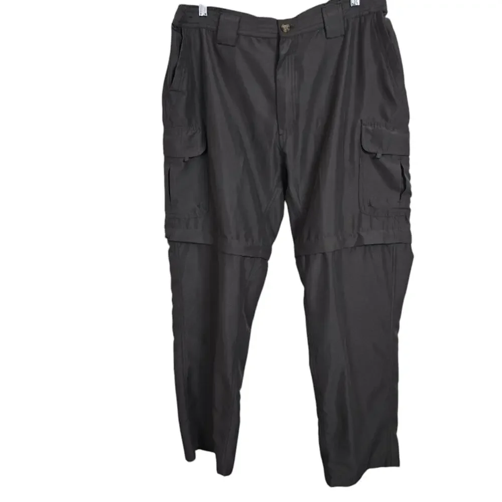Y2K Men’s Convertible Cargo Zip Off Pants Grunge Streetwear Ripstop Gorpcore XL